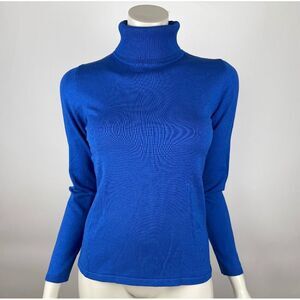 August Silk Turtleneck Pullover Women‎ S NWT Washable Stretch Sweater Knit Top